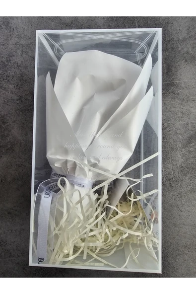 Beyaz Gül 9 Kafalı Cipso Aranjmanli Sevgililer Günü Buketi KutuluGul Hediye Buketi Yildonumu - 6