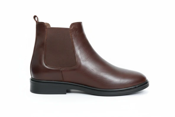 VALE Erkek Hakiki Deri El Yapımı 7 cm Boy Uzatan Chelsea Bot - Resim 2