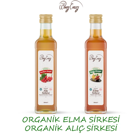 Organik Elma (500 ml) -  Alıç Sirkesi (500 ml)  Doğal Fermente