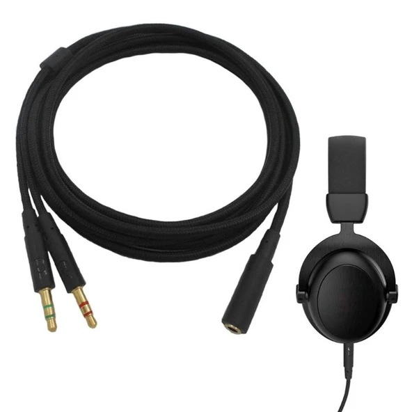 Kingston HyperX Cloud 2/Alpha Uyumlu Gaming Kulaklık Ses Kablosu - 3