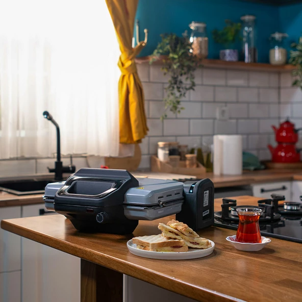 AKEL AB680 Tostall Tost Makinesi – Granit Kaplama, Çıkarılabilir Plakalı - 4