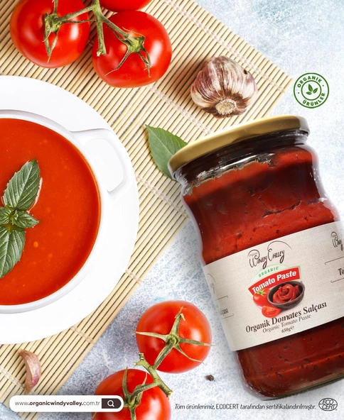 Organik Domates Salçası 2'li Paket  (650gr+650gr) İlave Tuz İçermez - 7