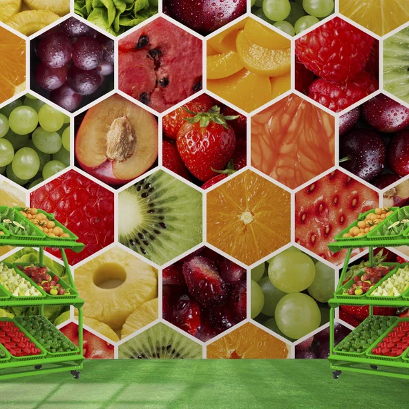 Manav Meyveler Duvar Kağıdı ürün görseli