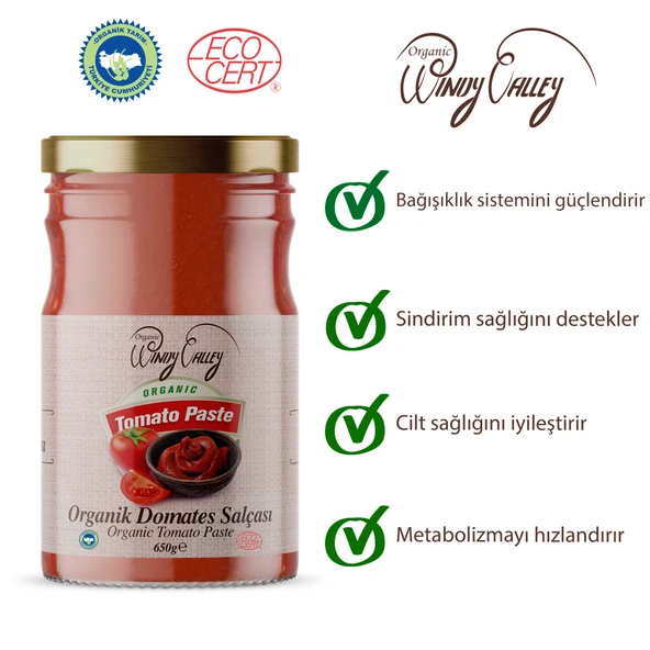 Organik Domates Salçası (650gr) - Biber Salçası (Tatlı) (610 gr) İlave Tuz İcermez - Resim 3