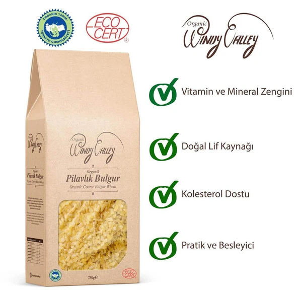 Organik Pilavlık Bulgur  (750 gr) Yerli ürün - 2