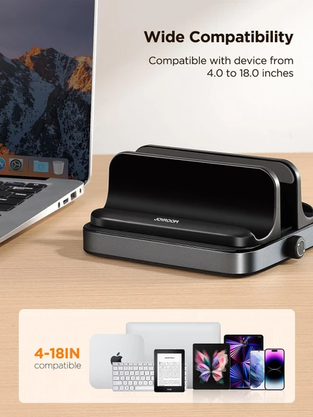 Joyroom Zs374 Dikey Laptop Telefon Ve Tablet Tutucu Masaüstü Organizer Stand - 6