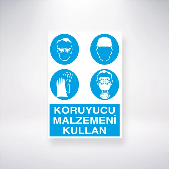 Koruyucu Malzemeni Kullan 21x28 Iş Güvenliği Sticker IGP222