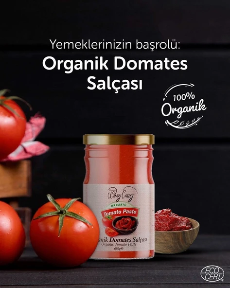 Organik Domates Salçası (650 gr) İlave tuz içermez - 7