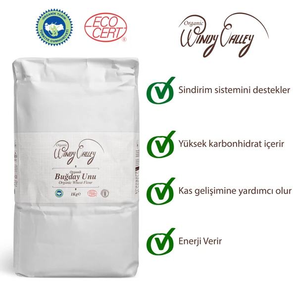Organik Buğday Unu (2 kg) Yerli ürün - 2