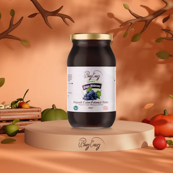 Organik Üzüm Pekmezi   (460gr) Soğuk Sıkım Şeker ilavesiz - 7