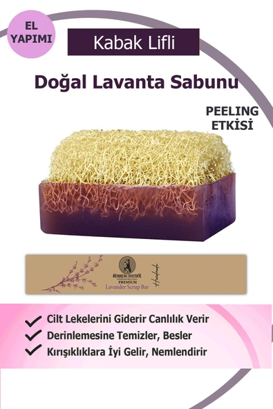 Hürrem Sultan Doğal Kabak Lifli Lavanta Sabunu 130 Gr - 2