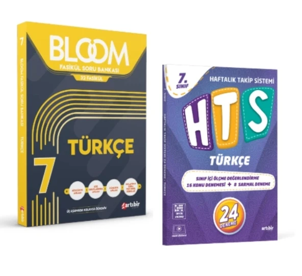 ARTIBİR YAYINLARI 7.SINIF TÜRKÇE BLOOM FASİKÜL SORU BANKASI - TÜRKÇE HAFTALIK TAKİP SİSTEMİ 24 DENEME