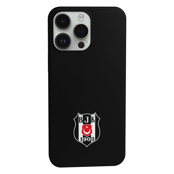 iPhone 12 iPhone 12 Beşiktaş Logo Siyah Telefon Kılıfı