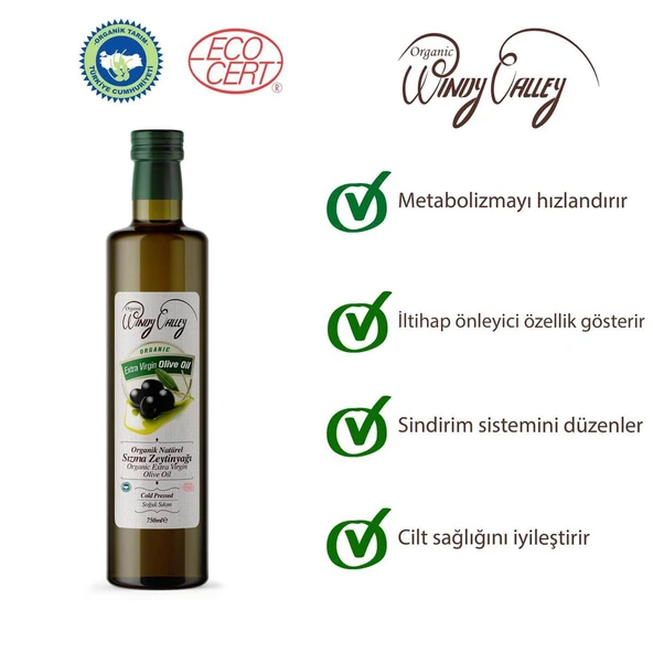 Organik Sızma Zeytinyağı Soğuk sıkım (750 ml) Yüksek Polifenol - 2