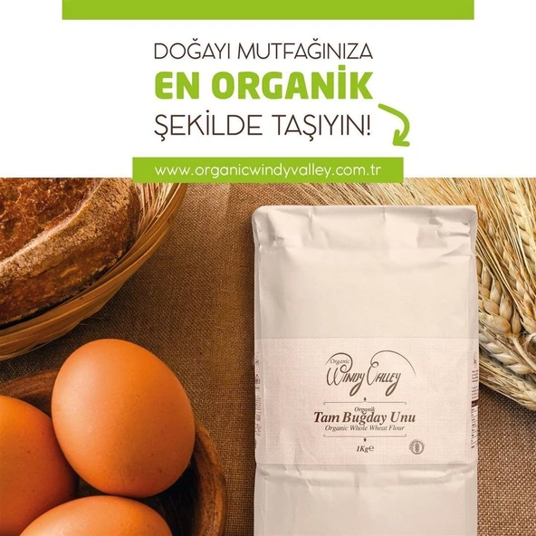 Organik Tam Buğday Unu (1 Kg) - Resim 6