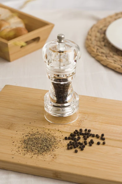 Akrilik Tuz Karabiber Baharat Değirmeni Öğütücü 14 Cm - 2
