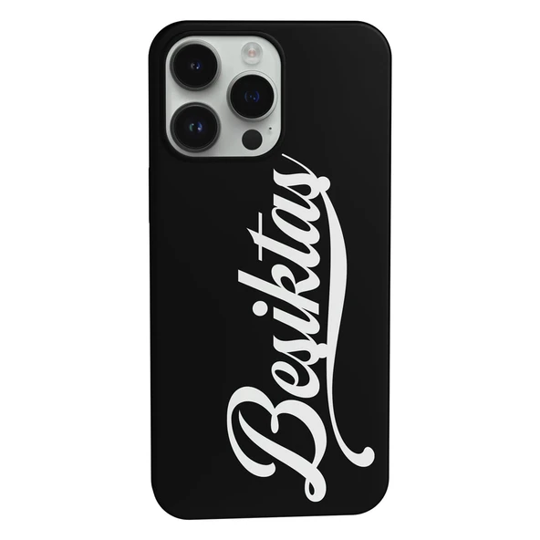 iPhone 14 Pro Max Beşiktaş El Yazılı Siyah Telefon Kılıfı