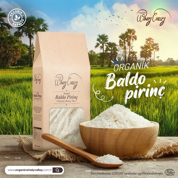 Organik Pilavlık Baldo Pirinç (750 gr) Yerli ürün - 4