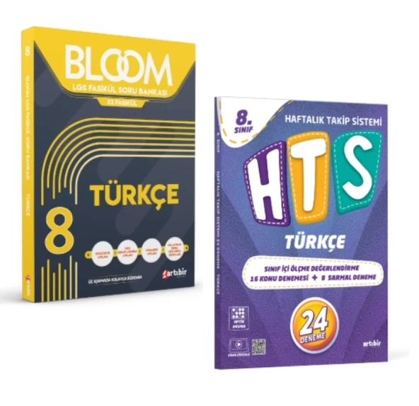 ARTIBİR YAYINLARI 8.SINIF LGS TÜRKÇE BLOOM FASİKÜL SORU BANKASI - TÜRKÇE HAFTALIK TAKİP SİSTEMİ 24 DENEME