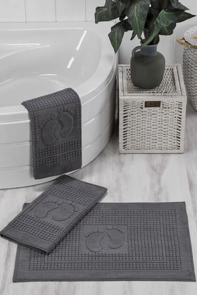 3 Lü Banyo Ayak Havlusu %100 Pamuklu 50x70 cm Nice - 2