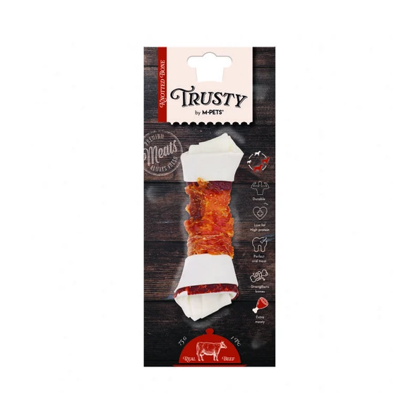 M-Pets Trusty Extra Beef Biftekli Düğüm Kemik 75 Gr 15,3 Cm