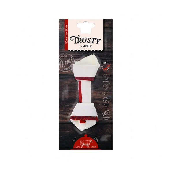 M-Pets Trusty Beef Biftekli Düğüm Kemik 65 Gr 15,3 Cm
