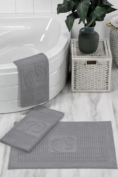 3 Lü Banyo Ayak Havlusu %100 Pamuklu 50x70 cm Nice - 4