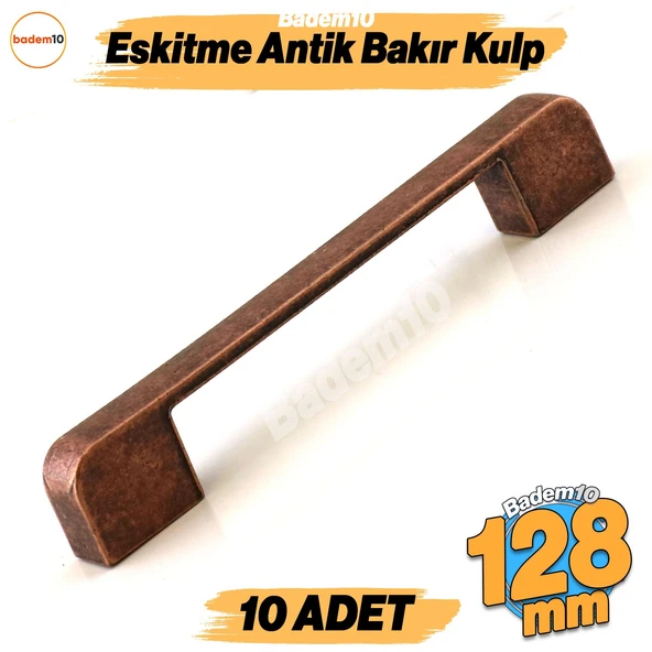 Radus 10 Adet Antik Bakır Metal Kulp 128 mm Mobilya Çekmece Mutfak Dolabı Dolap Kulpları Kulbu Kulpu