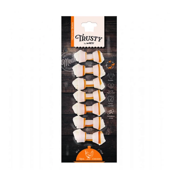 M-Pets Trusty Chicken Tavuklu Düğüm Kemik 7Li 84 Gr 6,4 Cm ürün görseli 1