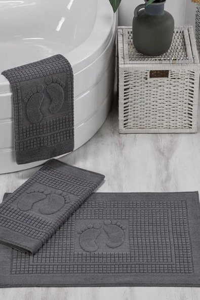 3 Lü Banyo Ayak Havlusu %100 Pamuklu 50x70 cm Nice - 3