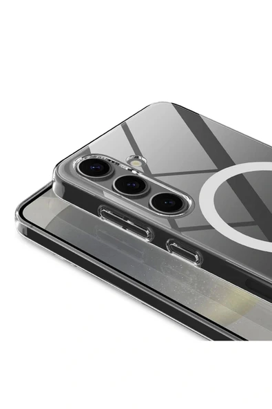 Samsung S24 Kılıf Kamera Korumalı Magsafe Sert PC Kapak - Resim 3