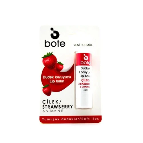 Bote Çilek Aromali Dudak Koruyucu Lip Balm 5gr