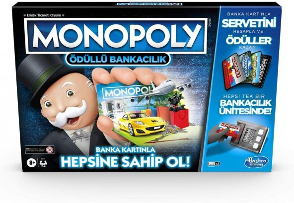 Hasbro Monopoly Ödüllü Bankacılık E8978