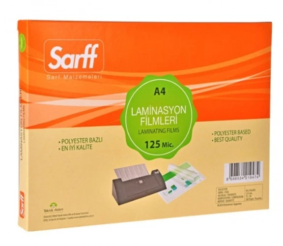 Sarff Laminasyon Film 100Lü A4 PVC