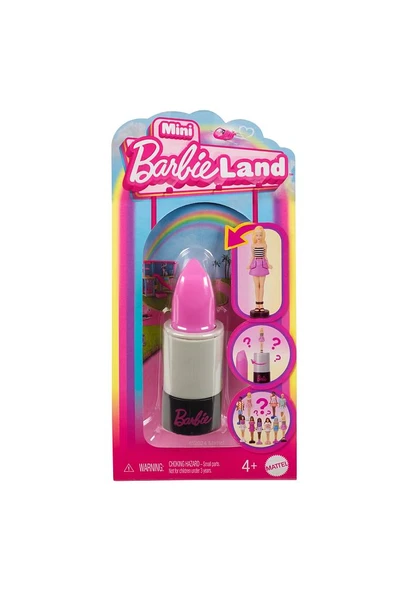 Barbie Mini Barbieland Fashionistas Bebekler, 3,8cm Bebekler Ruj Tüpünde, Sürpriz Açılım HYF19