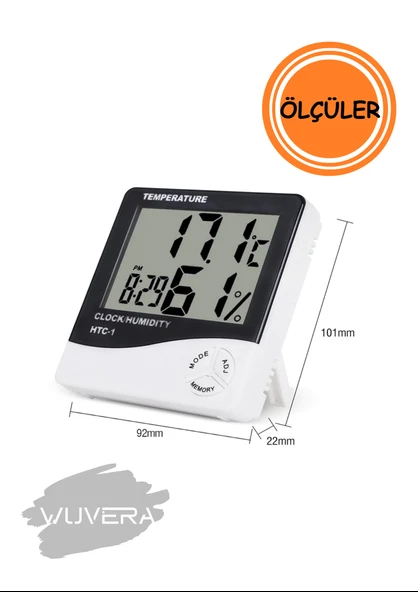 Wuvera Dijital Oda Termometresi – Hassas Sıcaklık ve Nem Ölçümü - 3