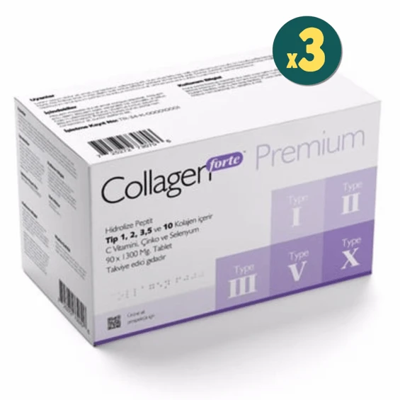 Collagen Forte Premium 1500 mg 90 Tablet 3 Adet