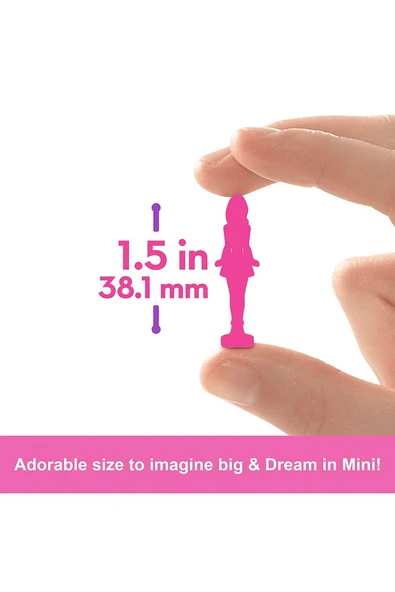 Barbie Mini Barbieland Fashionistas Bebekler, 3,8cm Bebekler Ruj Tüpünde, Sürpriz Açılım HYF19 - 5