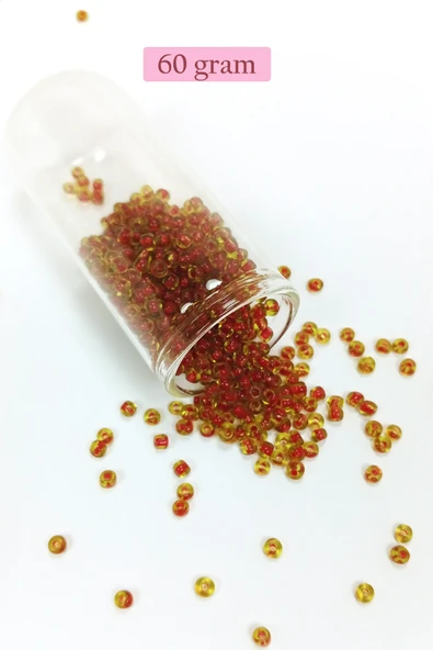 Dökme Cam Kum Boncuk (8/0) 3 mm - 60 Gram - Şeffaf Açık Kahve - BNC189