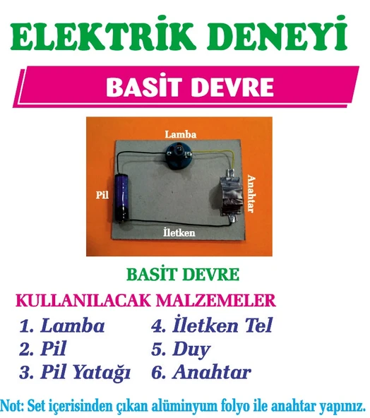 Bozkırlı Elektrik Deney Seti Basit - 2 adet ürün görseli 1