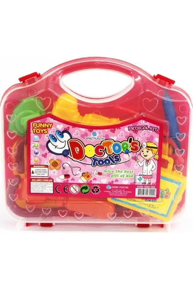 Funny Toys Çantalı Doktor Seti 11 Parça Kırmızı Kutuda - 2