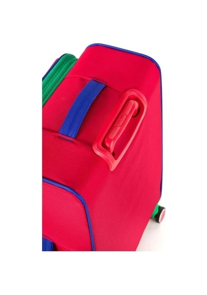 Benetton Büyük Boy Kumaş Valiz Kırmızı Bnt2200 - 5