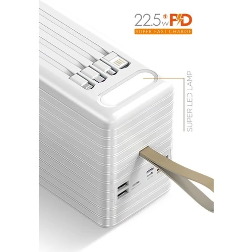 120.000 mAh Dev Kapasiteli Powerbank – 22.5W PD Hızlı Şarj & LED Fenerli - 4