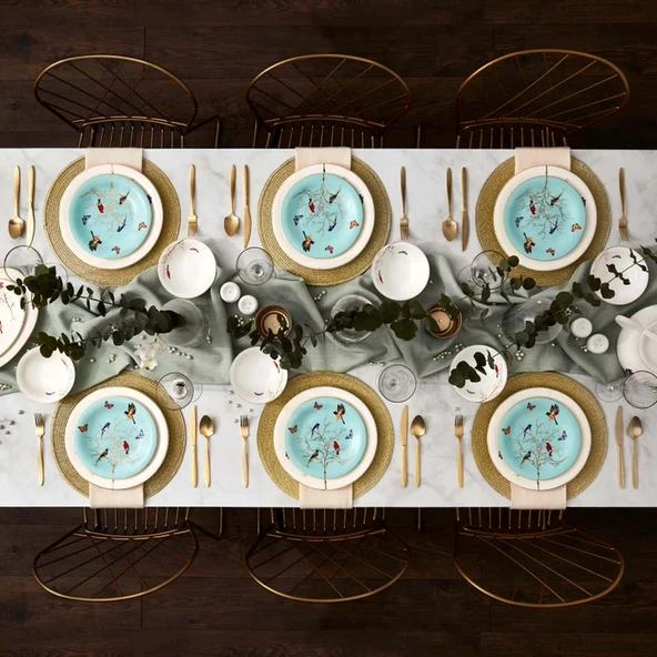 Karaca Fine Pearl Grace Mint 58 Parça 12 Kişilik Yemek Takımı - 2