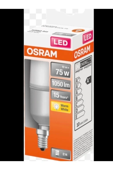 Osram Led Stick 9W 2700K 1055lm E14 Duy Sarı Işık Ampul - 2