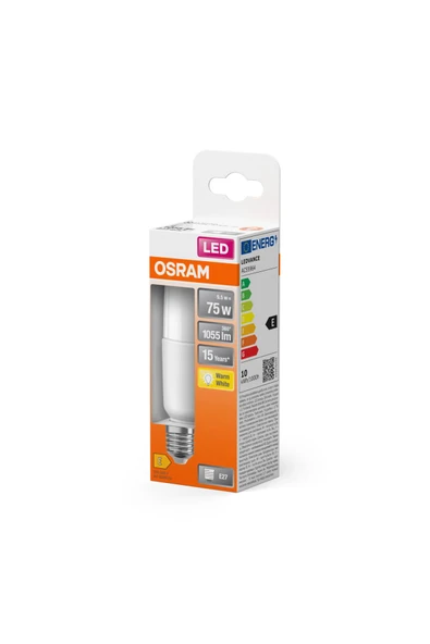 Osram Led Stick 9W 2700K 1055lm E27 Duy Sarı Işık Ampul - 3