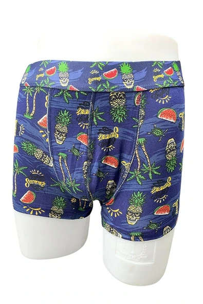 Zenura Erkek Desenli Boxer - Tropikal Kuru Kafa Tasarım – 2304b - 3