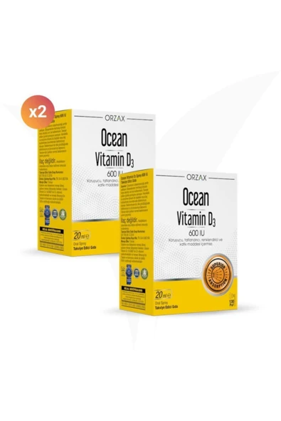 Ocean Vitamin D3 600 IU Oral Sprey 20 ml 2 Adet