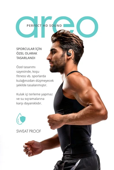 Boyun Bantlı Sporcu Kulaklığı – ENC Gürültü Engelleme & HD Ses Ter ve Suya Dayanıklı, Hızlı Şarj Areo - 5