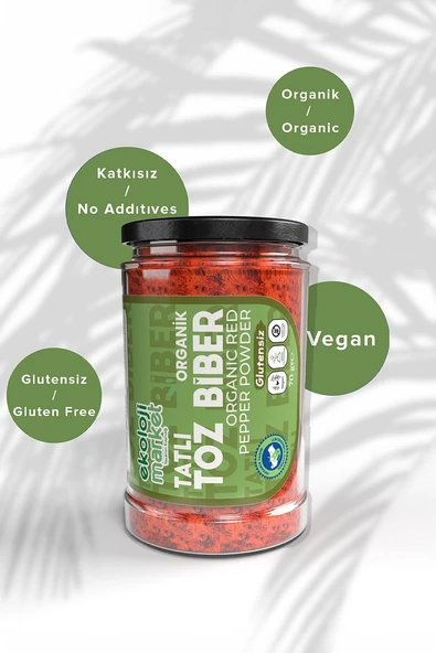 Organik Glutensiz Kavanoz Toz Biber- Tatlı 70 gr - 2
